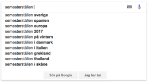 Latenta semantiska nyckelord i Googles sökfält