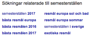 LSI nyckelord i sökresultaten