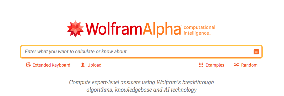 WolframAlpha sökmotor