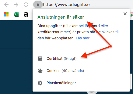 Kontrollera SSL-certifikat